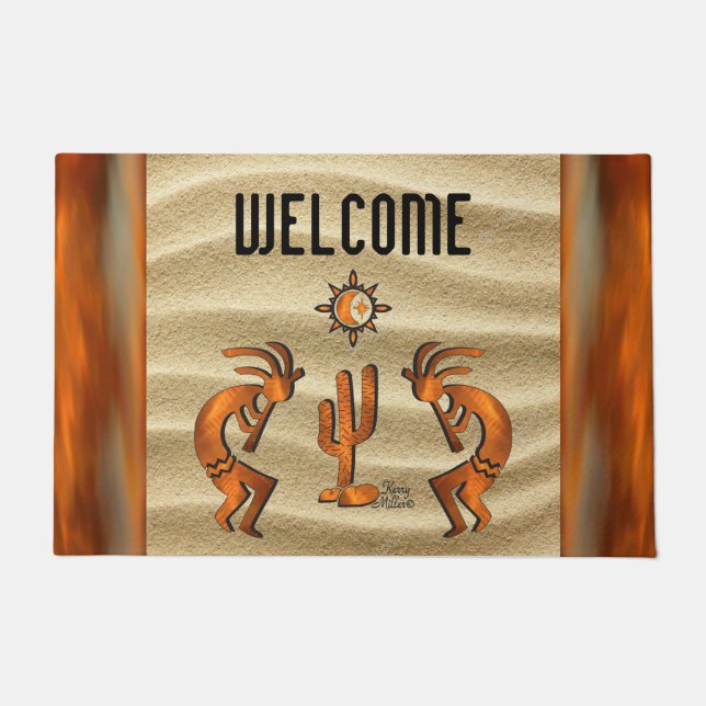 Southwest Kokopelli Doormat (Front)