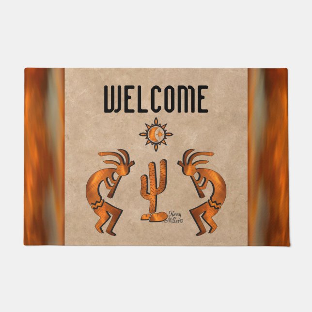 Southwest Kokopelli Doormat (Front)