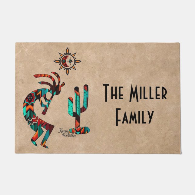Southwest Kokopelli  Doormat (Front)