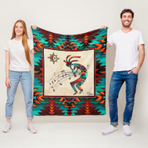 Southwest Kokopelli Fleece Blanket