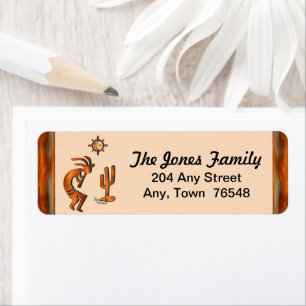 Southwest Kokopelli Label