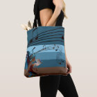 Southwest Kokopelli Music All-Over-Print Lg Tote