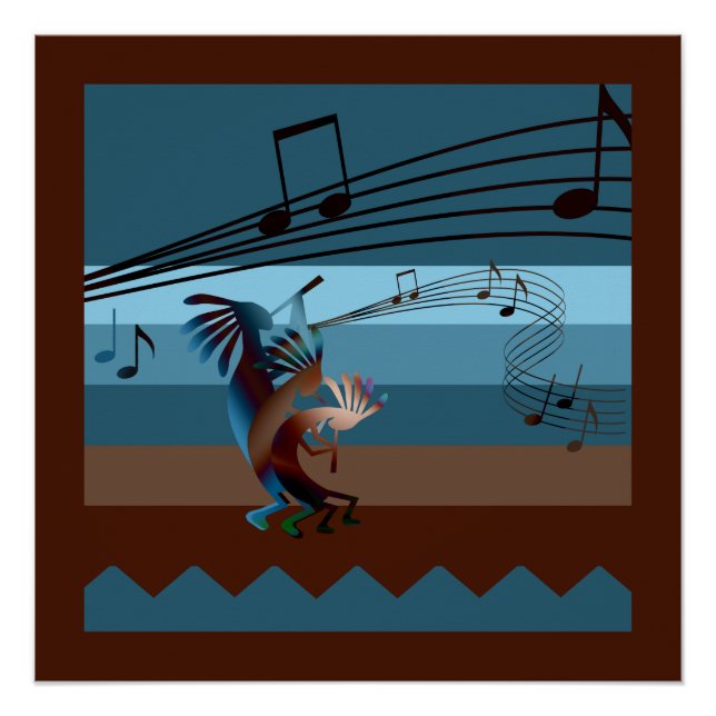 Southwest Kokopelli Music Poster (Front)