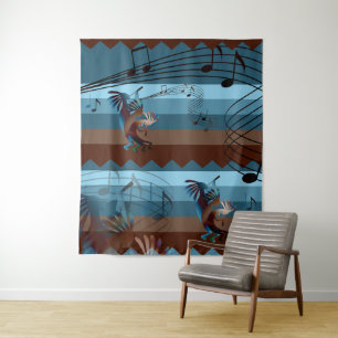 Southwest Kokopelli Music XL Tapestry
