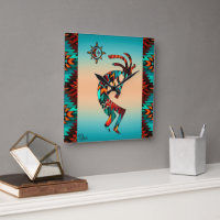 Southwest Kokopelli Playing The Flute Wall Clock