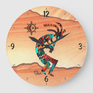 Southwest Kokopelli Round Wall Clock