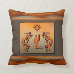 Southwest Kokopelli Throw Pillow