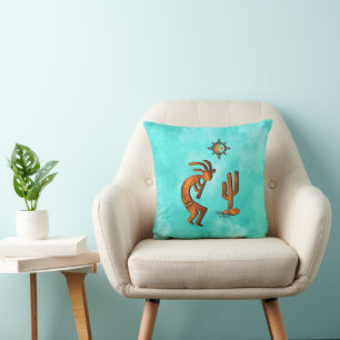 Southwest Kokopelli Throw Pillow