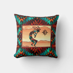 Southwest Kokopelli Throw Pillow