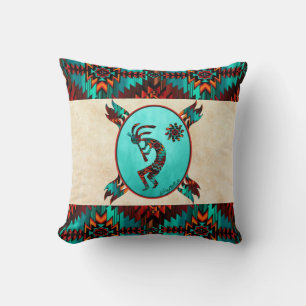 Southwest Kokopelli Throw Pillow
