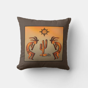 Southwest Kokopelli Throw Pillow
