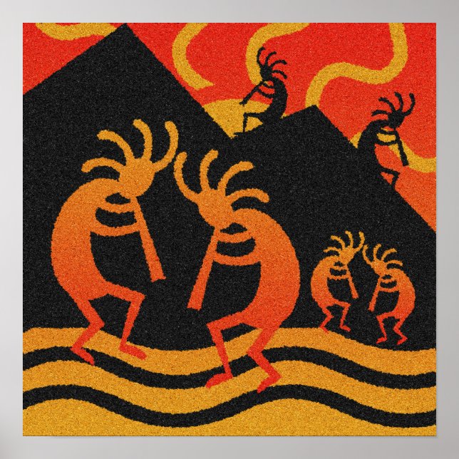 Southwest Kokopelli Wall Art Poster (Front)