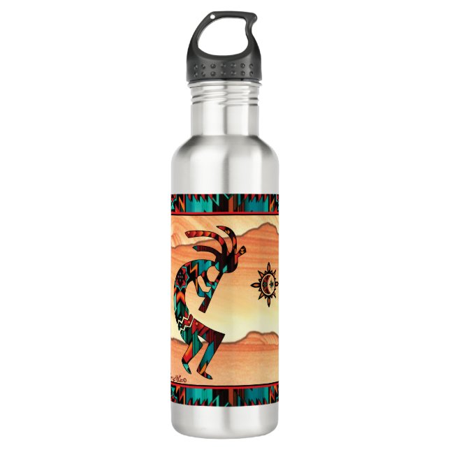 Southwest Kokopelli Water Bottle (Front)