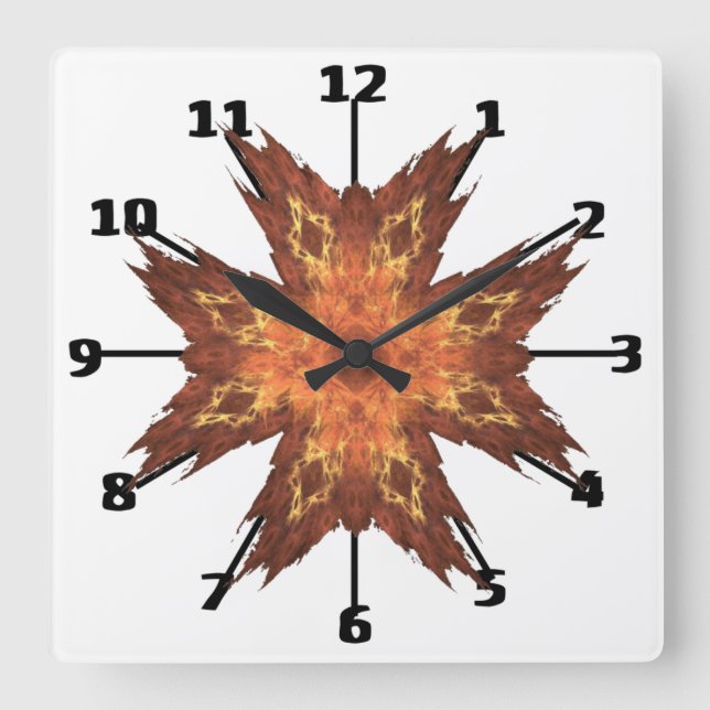 Southwest-Like Fractal Art Design  Square Wall Clock (Front)