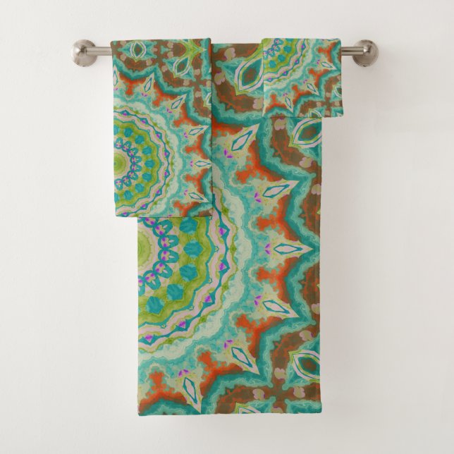 Southwest Mandala 2 Bath Towel Set (Insitu)