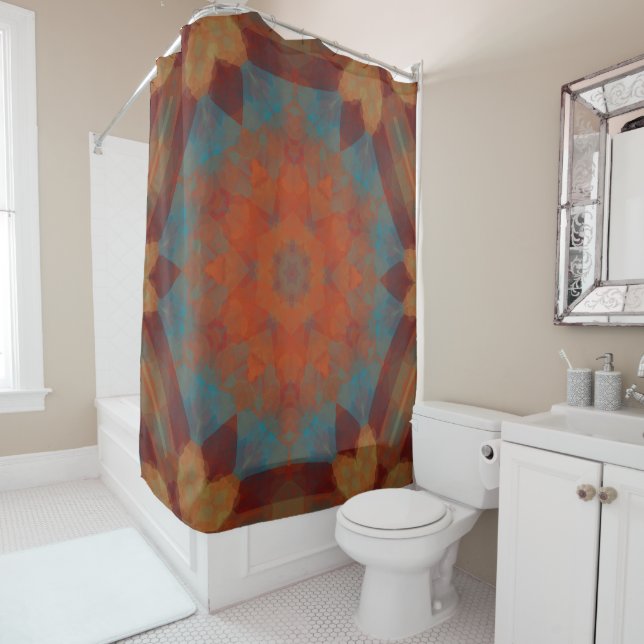 Southwest Mandala 3  Shower Curtain (In Situ)