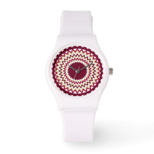 Southwest Maroon Zigzag Watch