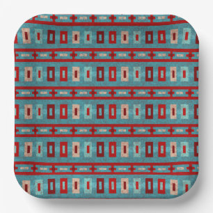 Southwest Mesas Geometric Pattern Paper Plates