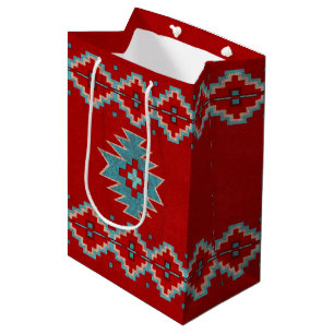 Southwest Mesas Red and Turquoise Medium Gift Bag