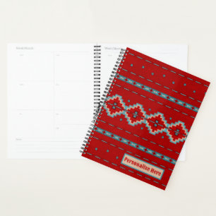 Southwest Mesas Red and Turquoise Personalised Planner