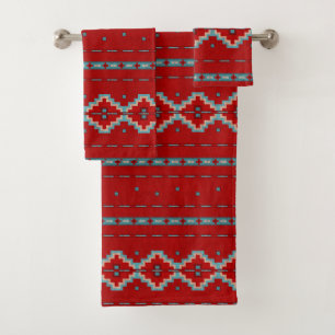 Southwest Mesas Red & Turquoise Bath Towel Set