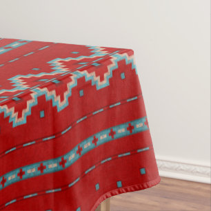 Southwest Mesas Red & Turquoise Medium Tablecloth