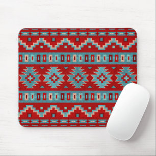 Southwest Mesas Turquoise & Red Mouse Mat