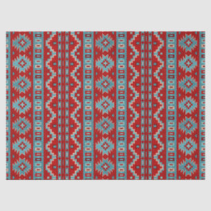 Southwest Mesas Turquoise & Red Tissue Paper