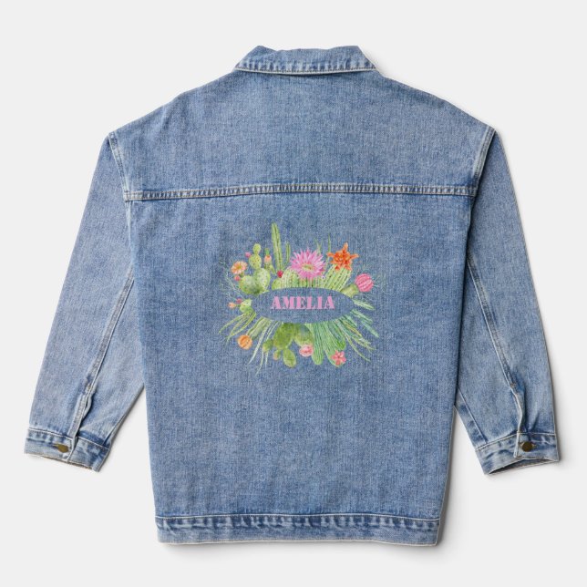 Southwest Monogram Women's Denim Jacket (Back)