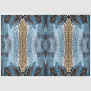 Southwest Mosaic Teal Background 2 Decoupage Tissue Paper