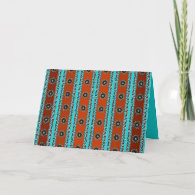 Southwest Motif Custom Greeting Card (Front)