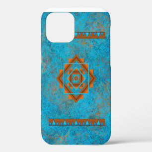 Southwest Mountain Peaks Turquoise Geometric iPhone 12 Case