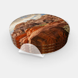 Southwest Mountain Scene Coaster Set