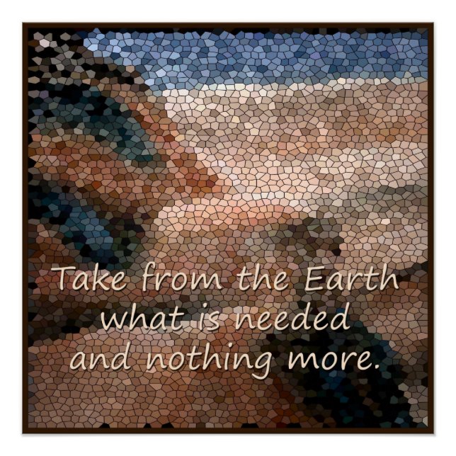 Southwest Native American Earth Quote Poster (Front)