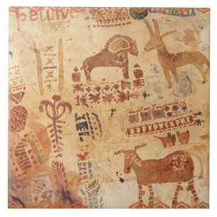 Southwest Native American Petroglyh  Tile