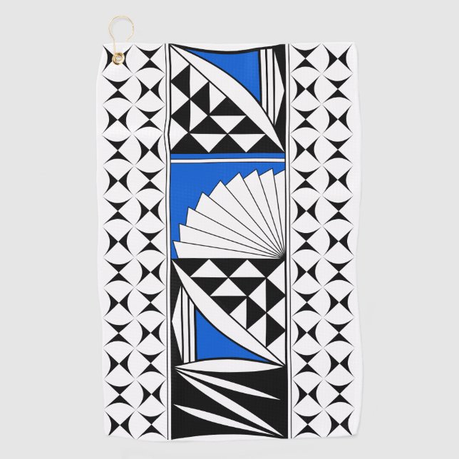Southwest Native Sunrise in Blue Golf Towel (Front)