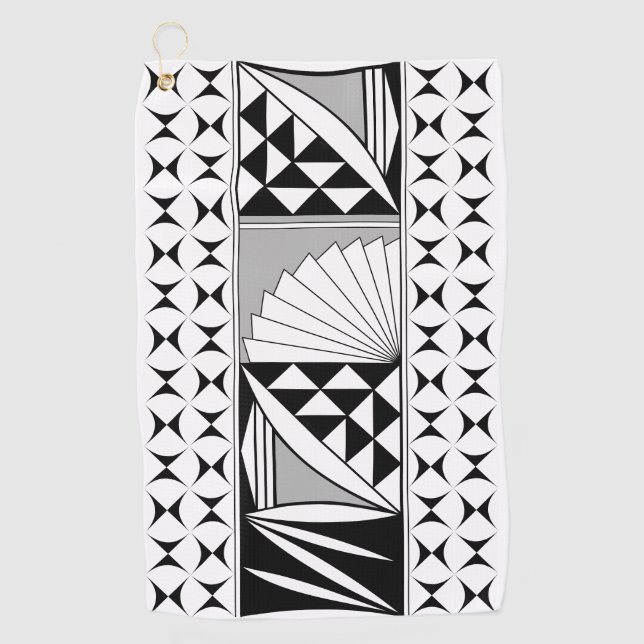 Southwest Native Sunrise in Grey Golf Towel (Front)