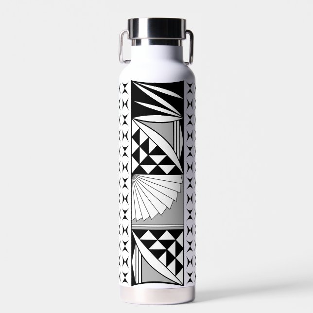 Southwest Native Sunrise in Grey Water Bottle (Front)