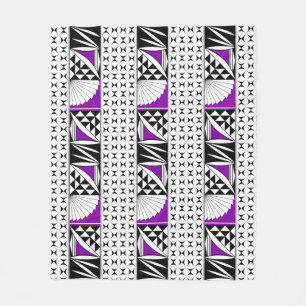 Southwest Native Sunrise in Purple Fleece Blanket