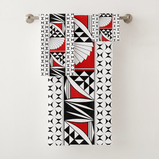 Southwest Native Sunrise in Red Bath Towel Set (Insitu)