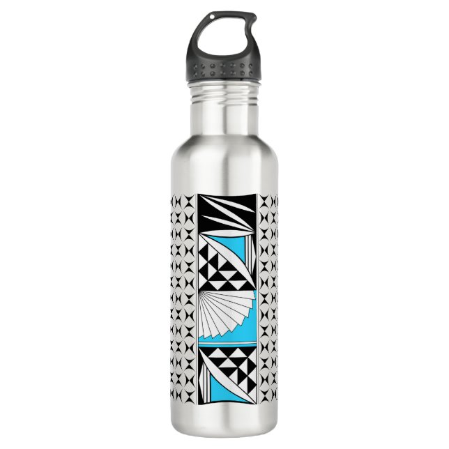 Southwest Native Sunrise in Turquoise 710 Ml Water Bottle (Front)