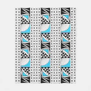 Southwest Native Sunrise in Turquoise Fleece Blanket