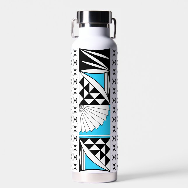 Southwest Native Sunrise in Turquoise Water Bottle (Front)