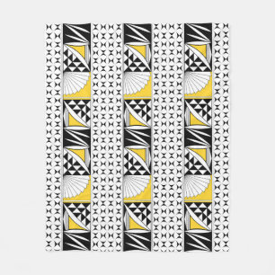 Southwest Native Sunrise in Yellow Fleece Blanket