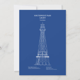Southwest Pass Lighthouse - Louisiana – AD Thank You Card