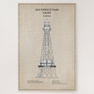 Southwest Pass Lighthouse - Louisiana - SBD Jigsaw Puzzle