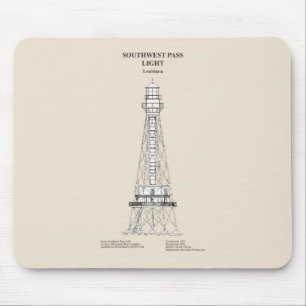 Southwest Pass Lighthouse - Louisiana - SBD Mouse Mat