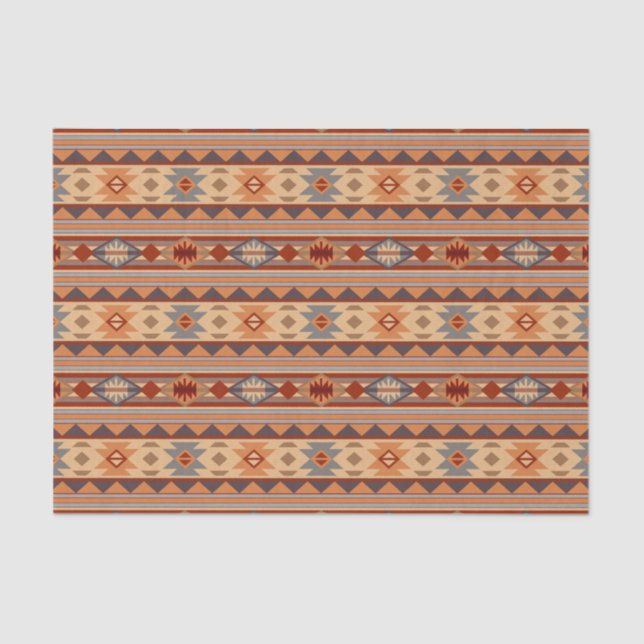 Southwest Pattern Design Tan Tissue Paper (Front)