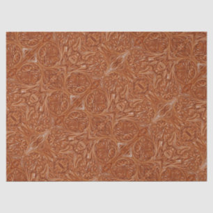 southwest pattern western country leather tissue paper