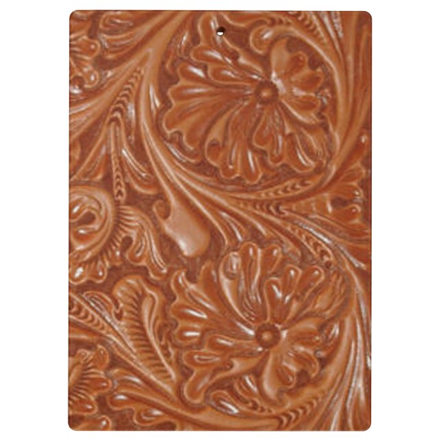 southwest pattern western country tooled leather clipboard (Back)